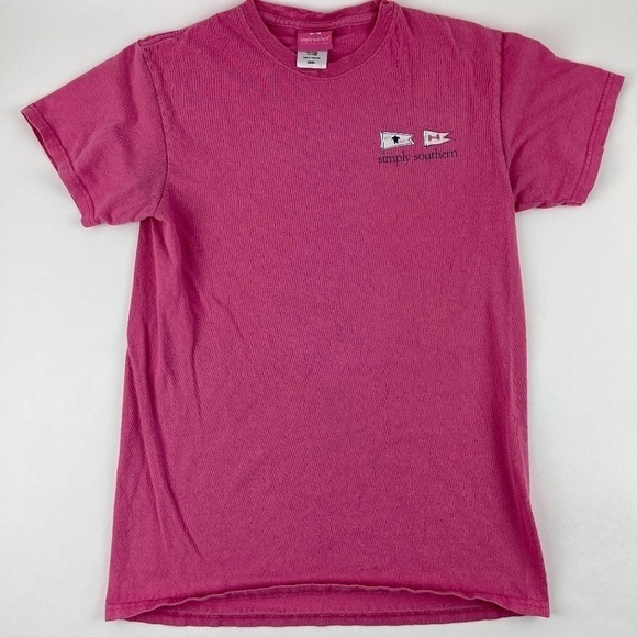Simply Southern Tshirt Womens Small Pink Pineapple - Picture 1 of 9